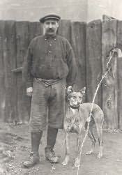 Cramlington, Mr. Alexander and his greyhound - Click for bigger image
