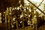 Cramlington, Miners at East Cramlington Yard - Click for bigger image