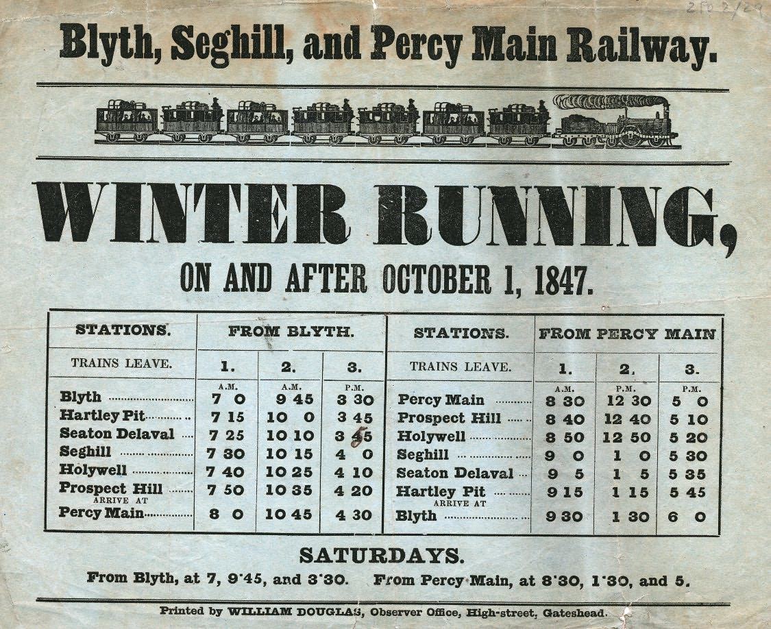 Picture of Blyth Railway Timetable