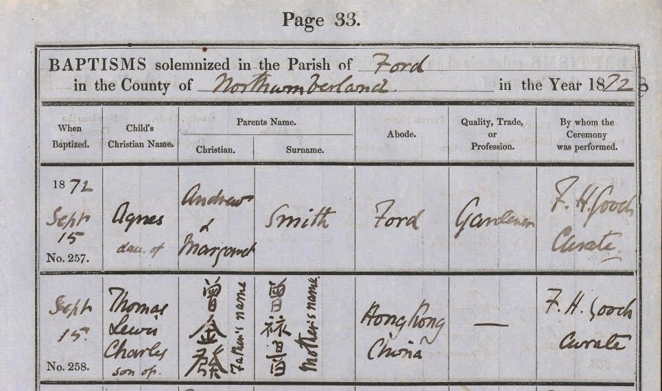 Picture of Ford St. Michael's Baptism Register