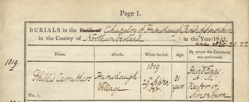Picture of Hushaugh St. Peter's Burial Register