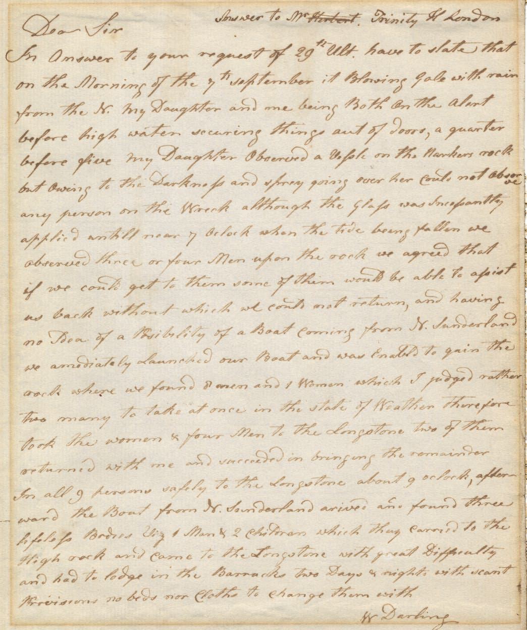 Picture of Letter from William Darling