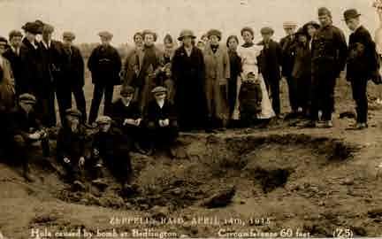 Picture of Bedlington, Zeppelin Raid Bomb Hole