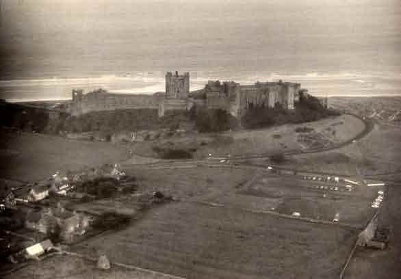 Picture of Bamburgh, Aerial view of Bamburgh Castle