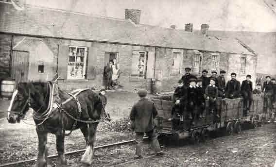 Picture of Falstone, Plashetts Boys and Coal Wagons