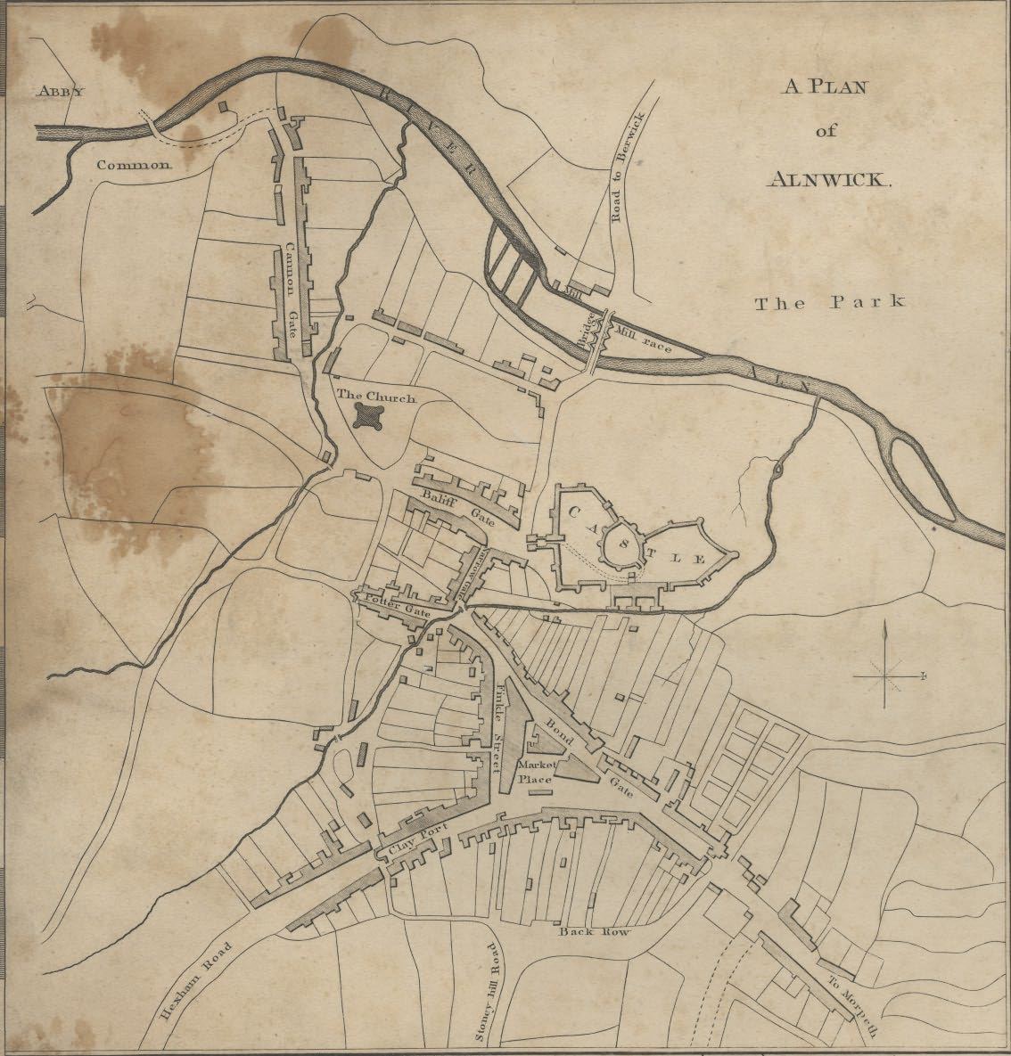 Picture of Armstrong's Map of Northumberland, Alnwick Plan