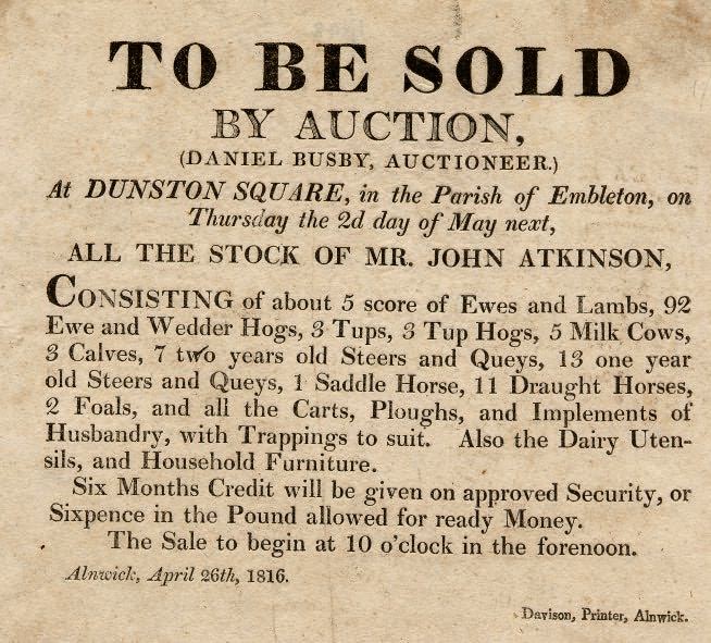 Picture of Auction of the Goods of John Atkinson