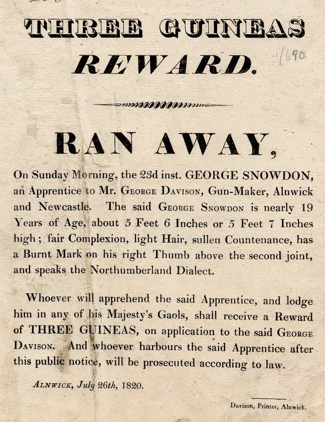 Picture of Reward Poster for Runaway Apprentice