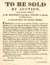 Poster for Book Auction at Mr. Melrose's, Felton - Click for bigger image