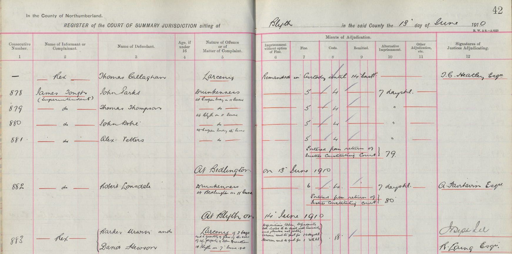 Picture of Bedlingtonshire Petty Sessions Records