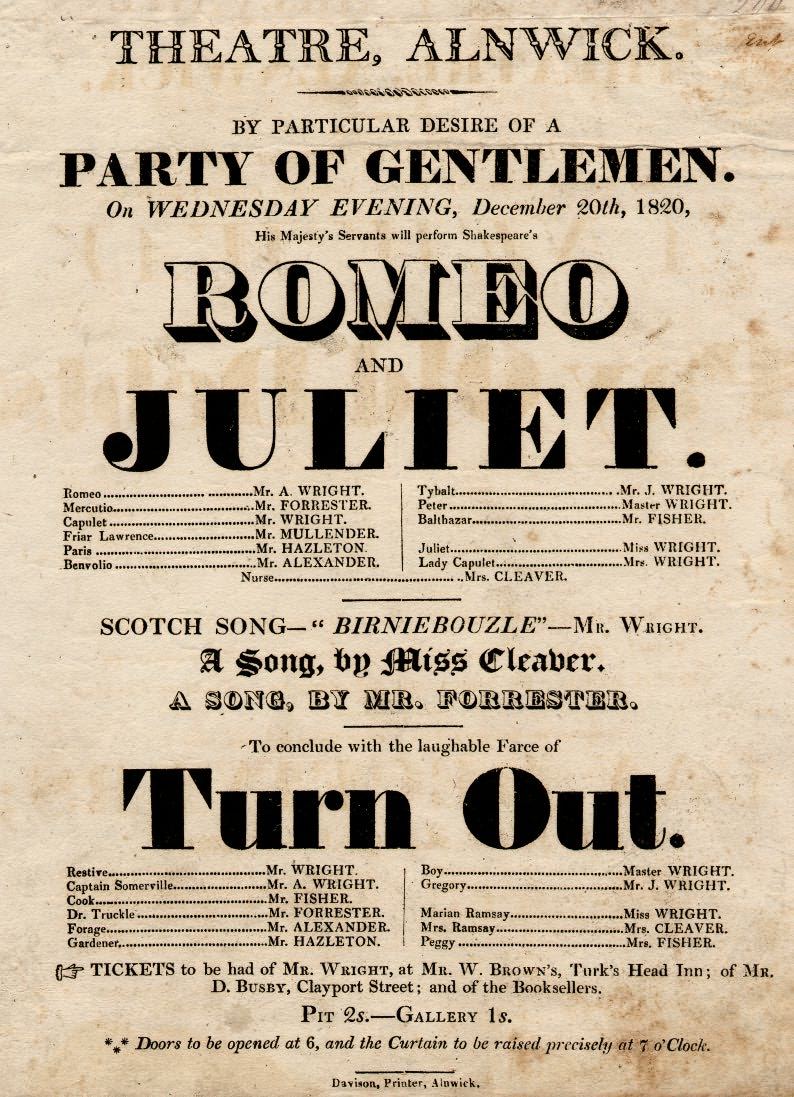Picture of Poster for a Performance of Romeo and Juliet