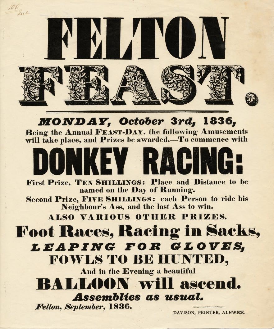 Picture of Poster Advertising the Annual Felton Feast