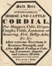 Handbill for Horse and Cattle Cure - Click for bigger image