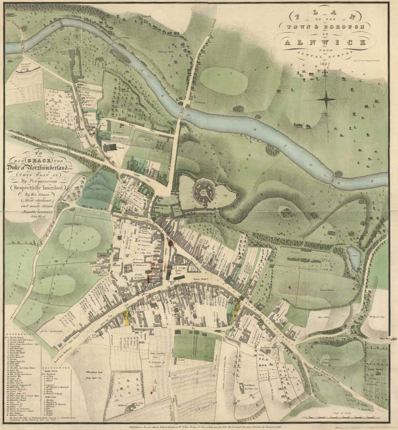 Picture of Alnwick, Woods Town Map