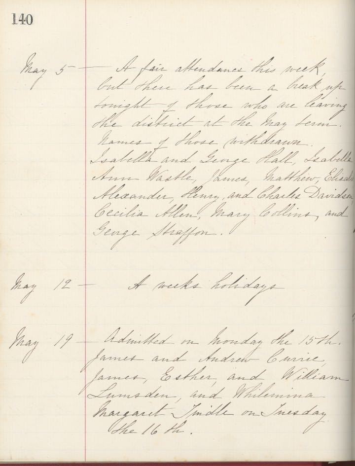 Picture of Duddo Church of England School, Log Book