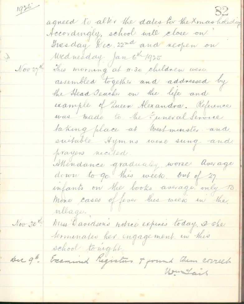 Picture of Scremerston County First School, Log Book