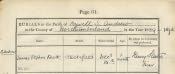 Bywell St. Andrew's Burial Register - Click for bigger image