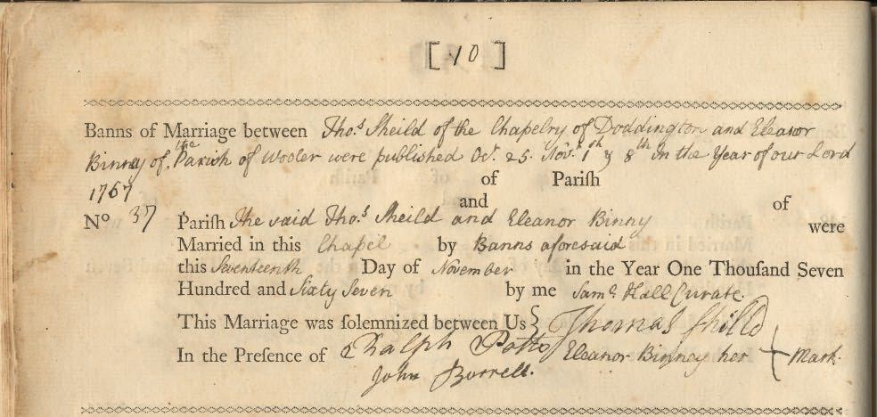 Picture of Doddington St. Mary and St. Michael's Marriage Register