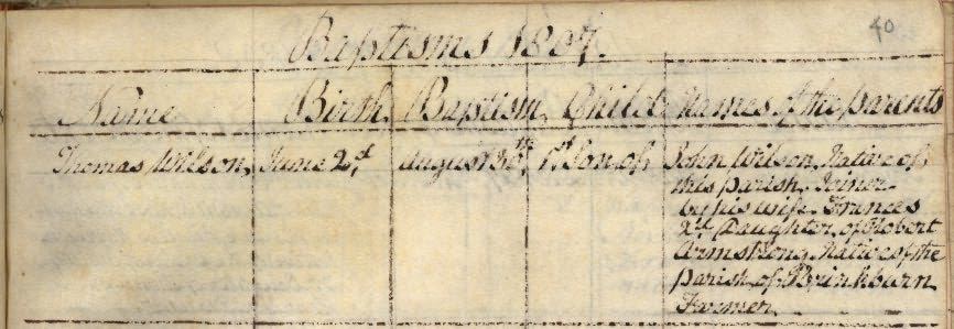 Picture of Chatton Holy Cross Baptism Register 