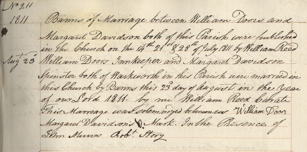 Picture of Warkworth St. Lawrence's Marriage Register