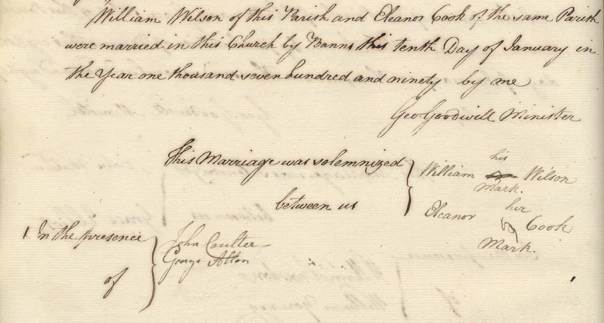 Picture of Lowick St. John's Marriage Register