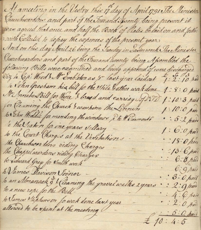 Picture of Embleton Holy Trinity Churchwardens' Account Book