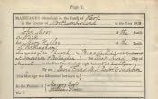 Wark St. Michael's Marriage Register - Click for bigger image