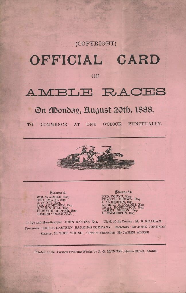 Picture of Amble Race Card