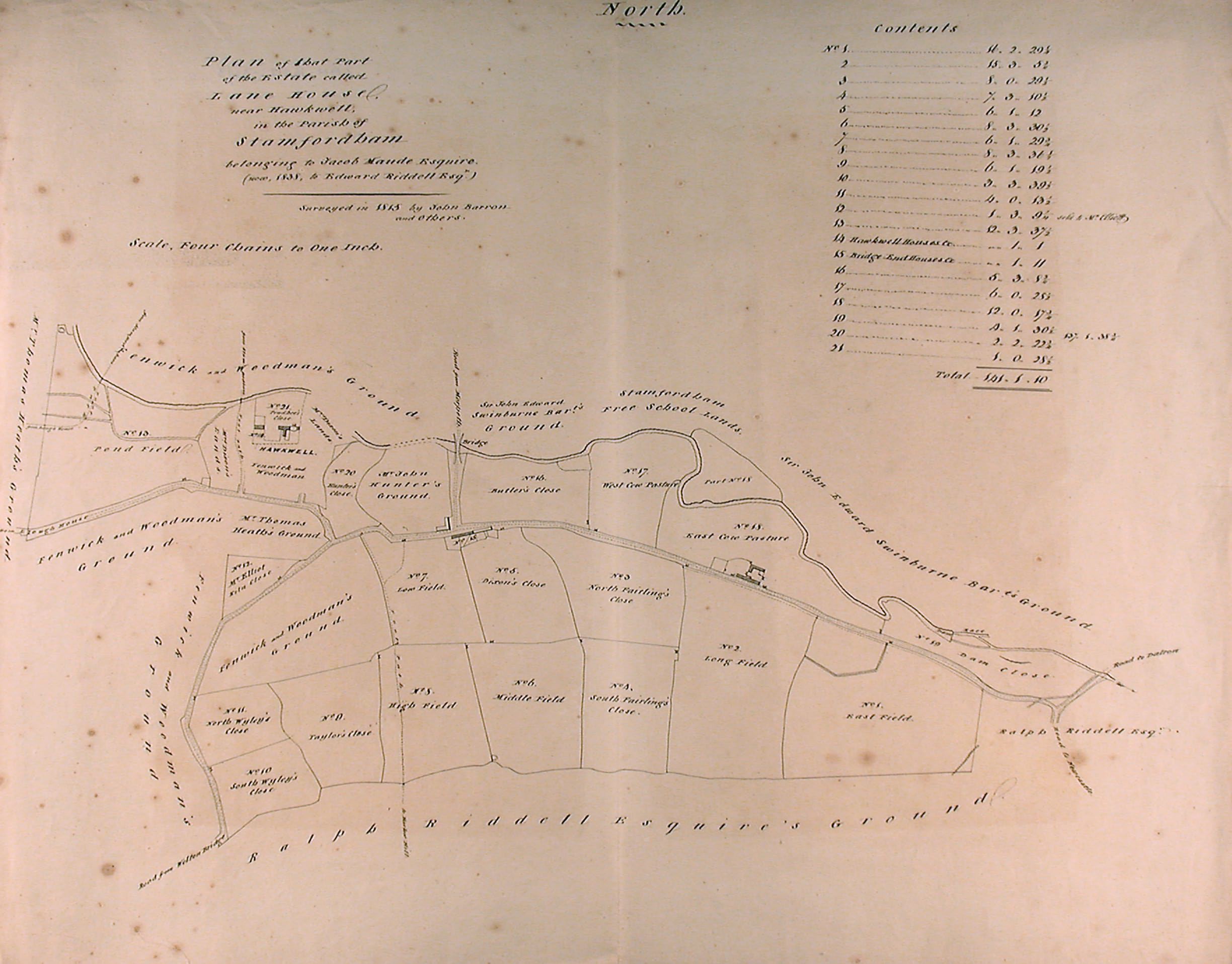 Picture of Plan of Lane House, Stamfordham