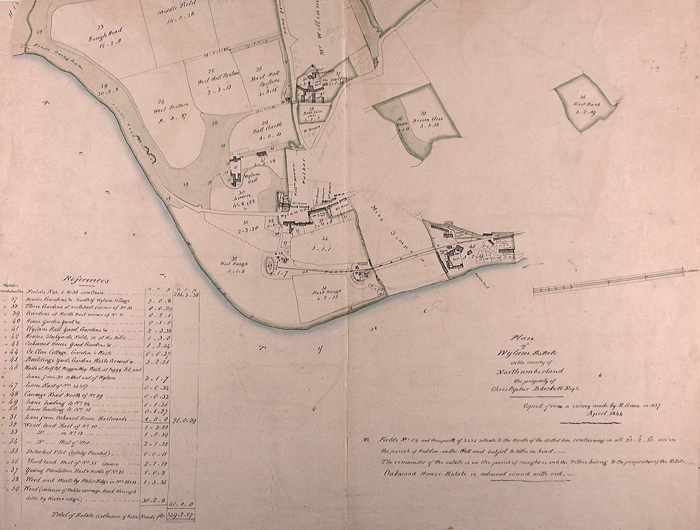 Picture of Plan of Wylam Estate