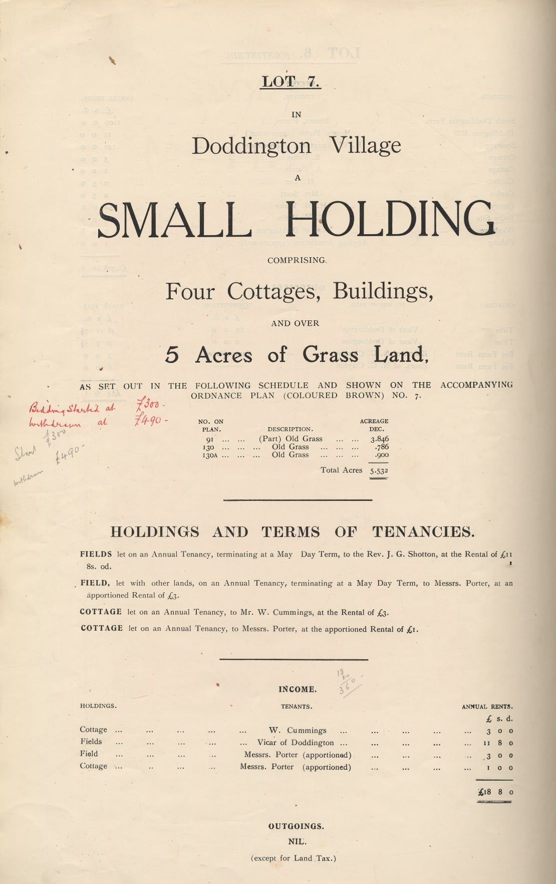 Picture of Doddington Village Small Holding Sale Catalogue