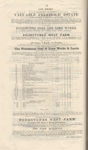 Fourstones Coke and Lime Works Sale Catalogue - Click for bigger image