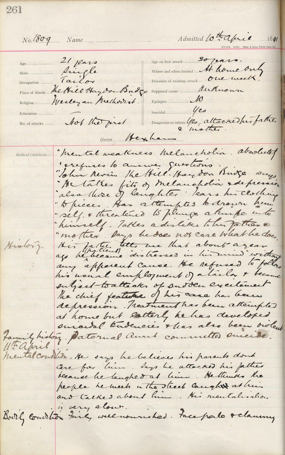 Picture of Morpeth St. George's Patient Case Book