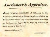 Notice of J. Wrigglesworth to Commence Business - Click for bigger image