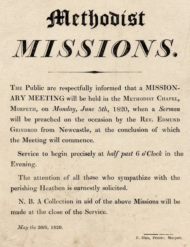 Picture of Notice of Methodist Missionary Meetings