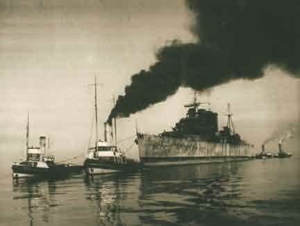 Picture of HMS Berwick arriving at Blyth