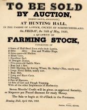 Sale by Auction, Farm Stock at Hunting Hall - Click for bigger image