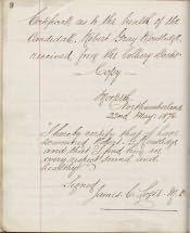 Pegswood County First School, Log Book - Click for bigger image