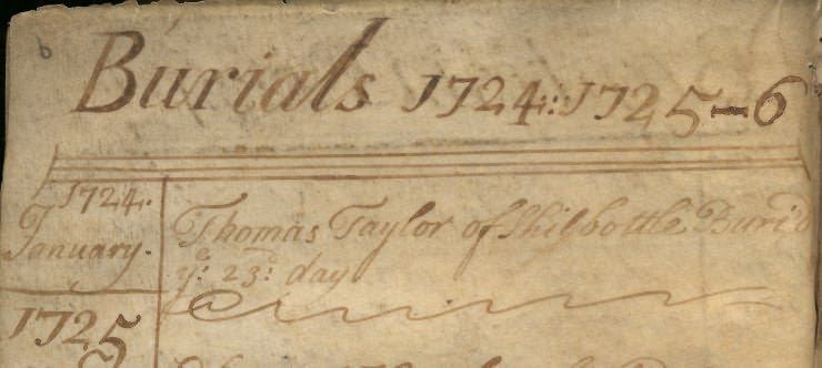 Picture of Shilbottle St. James Burial Register
